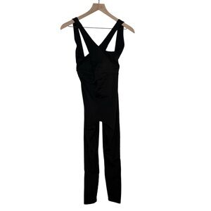 Fabletics Pure Lux Black Athletic Pant Jumpsuit Woman's Size XS Athleisure